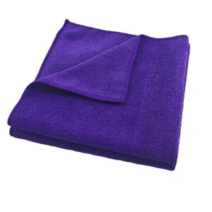 microvezel glasdoek 40x40cm blauw 250gsm per 5 verpakt